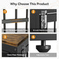 Dociote Heavy Duty Dog Crate Furniture with Storage Shelves，Large Dog Kennel Indoor End Table 39 Inch,Brown