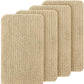 OLANLY Dog Door Mat Set 4-Piece 36x24, Absorbs Moisture and Dirt, Absorbent Non-Slip Washable Doormat, Quick Dry Chenille Mud Mat for Dogs, Entry Indoor Entryway Carpet for Inside Floor, Beige