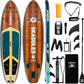 11' Inflatable Stand Up Paddle Board – Extra Wide SUP for Adults & Kids of All Skill Levels, Stable Paddleboard with Pump, Fins, Backpack, Accessories & Waterproof Phone Pouch