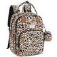 RUVALINO Diaper Bag Backpack-Multifunction Baby Travel Bag with Changing pad, Insulated Bottle Holders & Pacifier Case, Large Capacity, Waterproof, Yellow Leopard