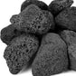 Mr. Fireglass Lava Rock Granules, Large Black Volcanic Lava Rock for Fire Bowls, Fire Pits, Gas Log Sets, Indoor or Outdoor Fireplaces - 10 Pounds (2.75"-5")