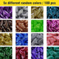 zetpo Cat Nail Caps | Cat Claw Covers | with Adhesives and Applicators (M, 5X Glitter Random Colors | 100 pcs)