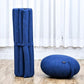 Leewadee Meditation Cushion Set – 1 Round Zafu Meditation Pillow and 1 Square Roll-Up Zabuton Meditation Mat, Pillows Bundle Filled with Kapok