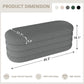 Storage Ottoman Bench 49.2 Inch Upholstered Fabric Storage Bench for Bedroom End of Bed Aesthetic Large Oval Ottoman for Living Room(Grey)