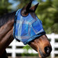 Kensington UV Fly Mask with Fleece Trim - Protective Mask with Dual Ear Opening & Forelock Freedom Size: Small Color: 181-Kentucky Blue