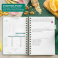 Clever Fox Food Journal Spiral - Daily Food Diary, Meal Prep Planner to Track Calories & Nutrients, Weight Loss Tracker Notebook (Mint Cream)