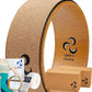 Deluxe Cork Yoga Wheel Set - Cork Wheel + 2 Blocks + Strap + Exercise Guide. Extra Firm Bricks. Better Support, Natural and Eco-Friendly. Home Exercise Kit. Ideal for Women Yogis.