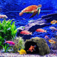 Reptile Rock Hide Cave - World 9.99 Mall Reptile Rock Hide Habitat Decoration|Natural,Non-Toxic, Made of Resin | Hideout for Small Lizards, Turtles, Reptiles, Amphibians,Fish