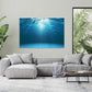 Nature Wall Art Prints - Ocean Forest Mountain Lake Canvas Landscapes - Small to Extra Large Living Room Bedroom Kitchen Bathroom Décor (Sun Rays Under Water, 28L" x 41W")