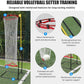 Volleyball Setter Training Equipment, Adjustable Volleyball Setting Trainer Net with 6 Angle and 5 Height Adjustments and 2 Rubber Wheels for Indoor Outdoor Practice