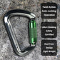 SEPEAK UIAA 30kN Climbing Carabiner Clips, Professional Heavy Duty Twist Locking Carabiners for Climbing,Mountaineering, Rappelling, Camping, Hiking, Swings, Large D Ring Hooks