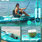 Feelfire11'x34” Extra Wide Inflatable Paddleboard, Stand-up Paddle Board for Adults, 420lb Capacity for Yoga/Fishing/Family, EVA Deck, US Fin, High-Pressure Pump, Storage Backpack, Safety Leash