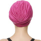 BEEMO Swim Caps for Women Swimming Turban Polyester Latex Lined Pleated for Ladies
