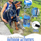 Portable Dog Travel Water Bottle, 77oz Large Dog Water Bowl Dispenser Portable, Leakproof Pet Drinking Bottle Dispenser for Hiking Camping Walking Travelling Beach Car Trips, BPA Free,Blue