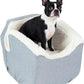 Snoozer Dog Car Seat: Lookout I Dog Booster Car Seat for Dogs Small 5-15 lbs, Size: Small, Fabric: Stone Diamond, Pet Booster to Alleviate Motion Sickness for Dogs, Removable Machine Washable Cover