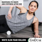 CanDo Slim White PE Foam Rollers for Exercise, Fitness, Muscle Restoration, Massage Therapy, Sport Recovery and Physical Therapy for Home, Clinics, Professional Therapy 3" x 36" Round