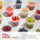 Tafura 4 Oz. Small Containers with Lids [12 Pack] Snack Containers with Twist Top Lids | Condiment Containers for Puree, Snacks, and More | Reusable Small Plastic Food Storage Containers, BPA Free