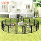 24 Inch Dog Playpen - 16 Panels Metal Pet Exercise Pen for Puppy, Indoor/Outdoor Dog Fence for Yard, Garden, Camping & RV Travel