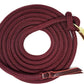 Double Braid Lead Rope with Eye Splice Loop, 12-14FT Lengths (Burgundy, 14 ft.)