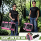 Cat Carrier 18x11x11 Delta Airline Approved, Easy Load Soft Pet Plane Travel Bag 15 pounds, Teacup Dog Crate 12 lbs, Yorkie Kennel Carrying Case, Kitten Toy Poodle Mesh Cage up to 20lbs Pink