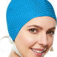 Beemo Swim Cap Women Chin Strap Bubble Crepe Latex Long Short Hair Swimming Caps