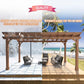 MUPATER 12x16 FT All Cedar Wood Wooden Pergola, Pergola Kit with Stakes, Quality Wood Supported Structure, Snow and Wind Supported, Outdoor Garden Shelter with Cedar Framed for Backyard, Deck, Lawn