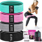 Resistance Bands for Working Out with Workout Bands Guide. 4 Booty Bands for Women Men Fabric Elastic Bands for Exercise Bands Resistance Bands for Legs Bands for Working Out Hip Thigh Glute Bands Set