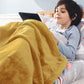 Bedsure Bedding Fleece Blanket for Girls and Boys - Soft Cozy Cute Small Throw Blankets for Travel, 43x55 Inches, Gold