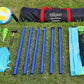 Outdoor Portable Volleyball Net System - Adjustable Height Poles with Soft Volleyball Ball, Pump, Hammer, Boundary Line, and Carry Bag for Backyard, Beach, Lawn