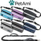 PetAmi Hands Free Dog Leash, Running Leash Belt for Walking, Jogging, Waist Zipper Pouch with Poop Bag Dispenser, Dual Padded Handles, Reflective Durable Bungee Single, Turquoise, 1