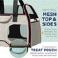 Katziela Pet Carrier - Airline Compliant Dog Carrier - TSA Approved Pet Carrier for Small Dogs and Cats - Soft FAA Travel Airplane Dog Carrier Luggage (Gray/Pink-6 Wheels)