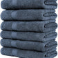 Pleasant Home Bath Towels Set of 6 (24” x 50”) 100% Cotton, 515 GSM | Lightweight, Soft & Absorbent Luxury Towels for Bathroom | for Gym, Pool & Spa | 6 Pack, Navy