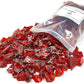 TWINKLING High Luster Fire Glass Gravel Stone,Broken Glass,Fire Pit Glass,Crushed Glass for Fireplace Pit Aquarium Garden Decoration,1-3cm,2-Pound Jar (Red)