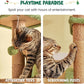 MWPO 63.8 Inches Green Cat Tree for Indoor Cats, Multi-Level Cat Tower with Sisal-Covered Scratching Posts, Padded Platform, Hammock, Dangling Toys, Stable Cat Condo Pet Play House