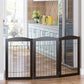 Spirich Freestanding Wire Pet Gate for Dogs, 30 inches Tall Dog Gate for The Houes, Doorway, Stairs, Pet Puppy Safety Fence, 3 Panels
