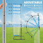 Volleyball Setter Trainer Net Setting Training Equipment Target Practice Indoor or Outdoor, Adjustable Height (4.6 ft-9.8 ft) and Angle for Serving Spiking Drills System