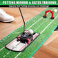 CHAMPKEY Professional Hazard Golf Putting Green Come with Golf Putting Gates and Putting Mirror - Progressive Slope Tech and Noise Reduction Tech Golf Putting Mat