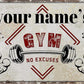 Custom Gym Sign Wall Art Decor Personalized Name Aluminum Metal Sign Retro Workout Room Fitness Center Tin Sign