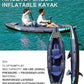 Inflatable Kayak 2 Person, Tandem Kayak, Foldable Kayaks for Adults, with Kayak Fin, 2 Aluminum Paddles, 2 Padded Seats, Hand Pump and Travel Backpack