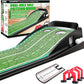 CHAMPKEY Dual-Hole Golf Putting Green Indoor with 3 Golf Putting Gates - Improves Putting Accuracy and Skill Levels Golf Putting Mat - Ideal for Indoor and Outdoor Training