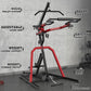 DONOW Leverage Gym Power Rack Squat Rack Lever Gym with LAT Low Row System Home Gym System Workout Station 2:1 Ratio (Without Weight Plates)
