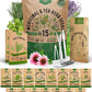 Organo Republic 15 Medicinal & Tea Herb Seeds Variety Pack 6,420+ Non-GMO Heirloom Garden Seeds for Indoor & Outdoors, Including Anise, Borage, Cilantro, Chamomile, Dandelion, Rosemary Seeds