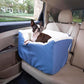 Snoozer Dog Car Seat, Lookout I Dog Booster Car Seat for Small Dogs Under 25lbs, Size: Medium, Fabric: Denim Diamond, Pet Car Seat to Alleviate Car Sickness for Dogs, Removable Machine Washable Cover
