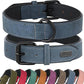 Didog Soft Padded PU Leather Dog Collar, Breathable and Adjustable Dog Collar for Large Dogs, Comfortable for Daily Walk, Blue, XL Fit Neck 17-21"(44-71 lbs)