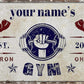 Custom Gym Sign Wall Art Decor Personalized Name Aluminum Metal Sign Retro Workout Room Fitness Center Tin Sign
