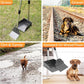 Pooper Scooper, Metal Aluminum Tray and Spade Poop Scoop Set with Adjustable Stainless Steel Long Handle, Pet Waste Removal Heavy Duty Poop Scooper (Small Tray&Spade)
