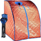 Infrared Sauna, Low EMF Negative Ion Portable Indoor Sauna with Chair and Heated Footpad, Copper, Large