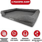 The Dog’s Bed, XXL Grey Linen 51.5x39, Memory Foam, Pain Relief: Arthritis, Hip & Elbow Dysplasia, Post Surgery, Lameness, Supportive, Calming, Waterproof Washable Cover, Veterinary Approved