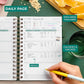 Clever Fox Food Journal Spiral - Daily Food Diary, Meal Prep Planner to Track Calories & Nutrients, Weight Loss Tracker Notebook (Forest Green)
