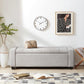 48" Ottoman with Storage, Storage Ottoman Bench with Safety Hinge, Upholstered Entryway Bench with Seating for Bedroom, Living Room, Holds up to 330 lb(Light Gray)